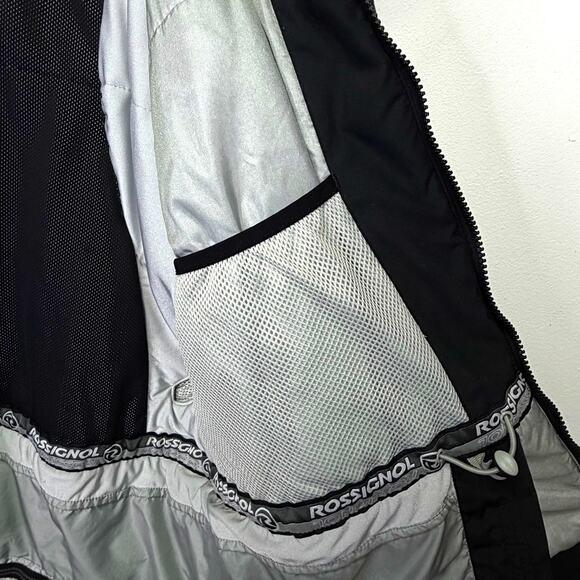 ROSSIGNOL Mens Ski Snowboard Jacket Black Insulated Waterproof Hooded Coat Large - Picture 15 of 16